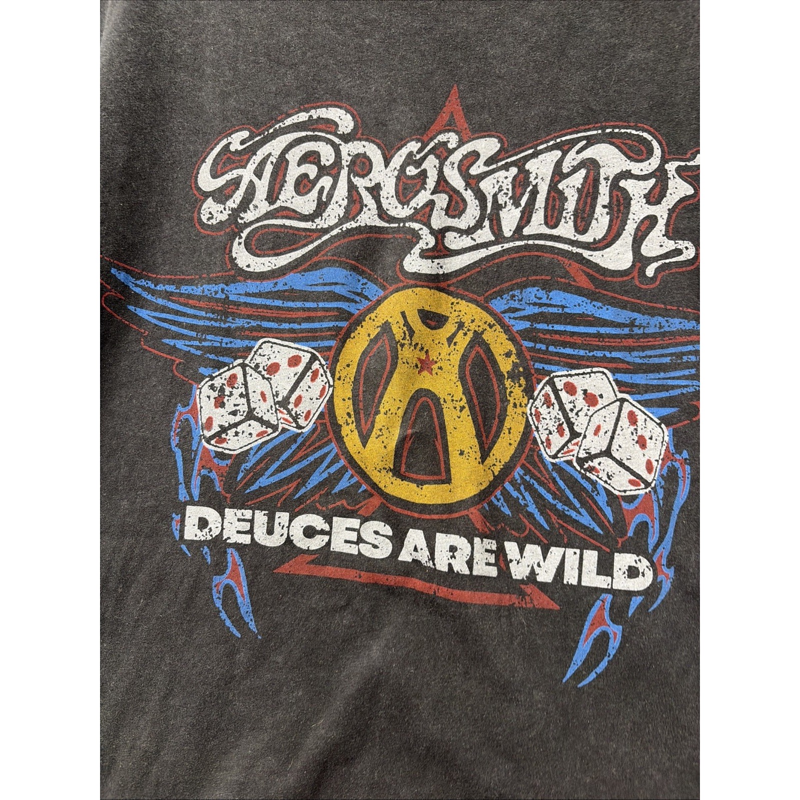 Aerosmith Deuces Are Wild Graphic T-Shirt Black, Short Sleeve Size Xl — image 4 of 5